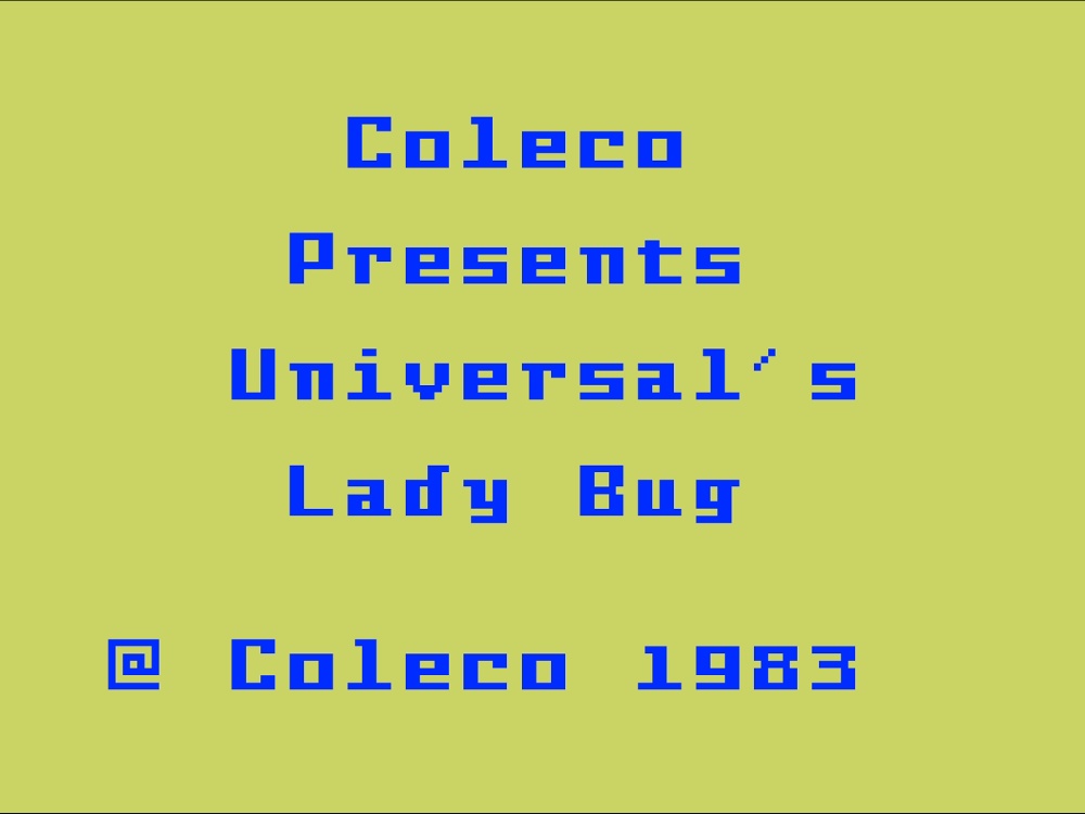 Title Screen of Lady Bug for Intellivision